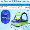 Inflatable Baby Pool Float with Canopy