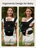 Baby Carrier Newborn to Toddler, Lightweight Ergonomic 7-44 lbs Newborn Carrier with Head Support