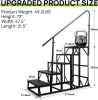Rv Rtairs With Moveable Wheels, Rv Steps With Handrail For Mobile Home, Outdoor Stairs, Portable Porch Steps