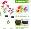 Solar Christmas Pathway Lights for Outdoor Decorations,Outside Christmas Tree Stake Lights