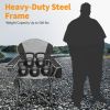 Oversized Camping Folding Chair, Heavy Duty Padded Chair with Cup Holder Storage and Cooler Bag, 5000 LBS Steel Frame, Portable for Outdoor