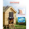 Automatic Chicken Coop Door, Solar & Battery Powered Chicken Door with LCD Display, Remote Control, Light Sensor & Timer, Anti-Pinch Security
