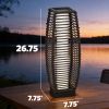 Solar Floor Lamp, Outdoor Garden Lantern Pathway Light & Decorative Driveway Lighting with Auto On/Off LED Lights