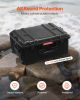 Weatherproof Hard Case, Heavy Duty Protective Dry Box Case with Pre-cut Foam, Wheels & Retractable Pull Handles for Travel, Hunt, Military, Tactical