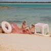 Giant Stripe Inflatable Tube Pool Float with Cup Holder 48" | Large Pool Float for Adults | Inner Tube Swimming Pool Toys Swim Rings | Pool Lounger Fl