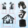 Christmas Garden Jesus Scene Decor, Solar Lighted Outdoor Nativity Set with 9 LED Lights