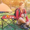 1Pc/2Pcs Options -- Foldable Camping Table Portable Picnic Table Lightweight Travel Desk with 2 Cup Holders Carrying Bag