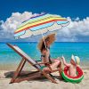 2 Pcs Automatic Chair Umbrella with Universal Clamp 44" UPF 50+ Portable Clamp on Beach Chair Adjustable Wheelchair Umbrella for Outdoor Patio Parasol