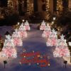 4 Pack Christmas Tree Solar Pathway Lights Outdoor Decorations