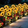 Solar Christmas Tree Outdoor Decor, Waterproof Solar Xmas Decorations Garden Stake Lights