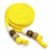 Cotton Flat Drawstring Wooden Beads Decorative Replacement Drawstring for Sweatshirt Hoodies Sweatpants Shorts,Yellow