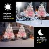 4 Pack Christmas Tree Solar Pathway Lights Outdoor Decorations