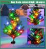 Solar Christmas Tree Outdoor Decor, Waterproof Solar Xmas Decorations Garden Stake Lights