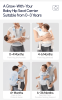 3D Infant Carrier with Waist Support, Cloud Sea Blue Foam Outer Jacket Strap, Ergonomic Backpack Strap for Newborns