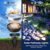 10 Pack Solar Ground Lights Outdoor Waterproof, Solar Powered Pathway Lights