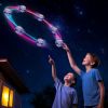 Flying Orb Ball (Blue, 2025 Upgraded) with Dazzling Lights, Magic Hover Spinner, Cool Boomerang Drone, Floating Cosmic Globe