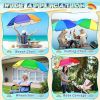 2 Pcs Automatic Chair Umbrella with Universal Clamp 44" UPF 50+ Portable Clamp on Beach Chair Adjustable Wheelchair Umbrella for Outdoor Patio Parasol