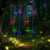 Color Changing Solar Wind Chime Light, Moon & Star Wind Chimes, Waterproof Outdoor Hanging Decor for Garden Balcony Porch