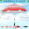 2 Pcs Automatic Chair Umbrella with Universal Clamp 44" UPF 50+ Portable Clamp on Beach Chair Adjustable Wheelchair Umbrella for Outdoor Patio Parasol