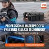 Weatherproof Hard Case, Heavy Duty Protective Dry Box Case with Pre-cut Foam, and Retractable Pull Handles for Travel, Hunting, Military, Tactical