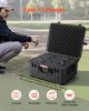 Weatherproof Hard Case, Heavy Duty Protective Dry Box Case with Pre-cut Foam, Wheels & Retractable Pull Handles for Travel, Hunt, Military, Tactical