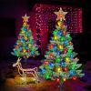 Upgraded Set of 2 Solar Christmas Tree, Outdoor Christmas Decorations