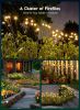Solar Garden Lights - 4 Pack 48 LED Firefly Lights with 2 Lighting Mode, Sway by Wind, Waterproof Solar Light for Outdoor Outside Yard, Warm White