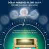 Solar Floor Lamp, Outdoor Garden Lantern Pathway Light & Decorative Driveway Lighting with Auto On/Off LED Lights